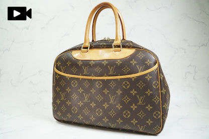 [Rank AB] Louis Vuitton Deauville M47270 Monogram Canvas Handbag Vintage Auth