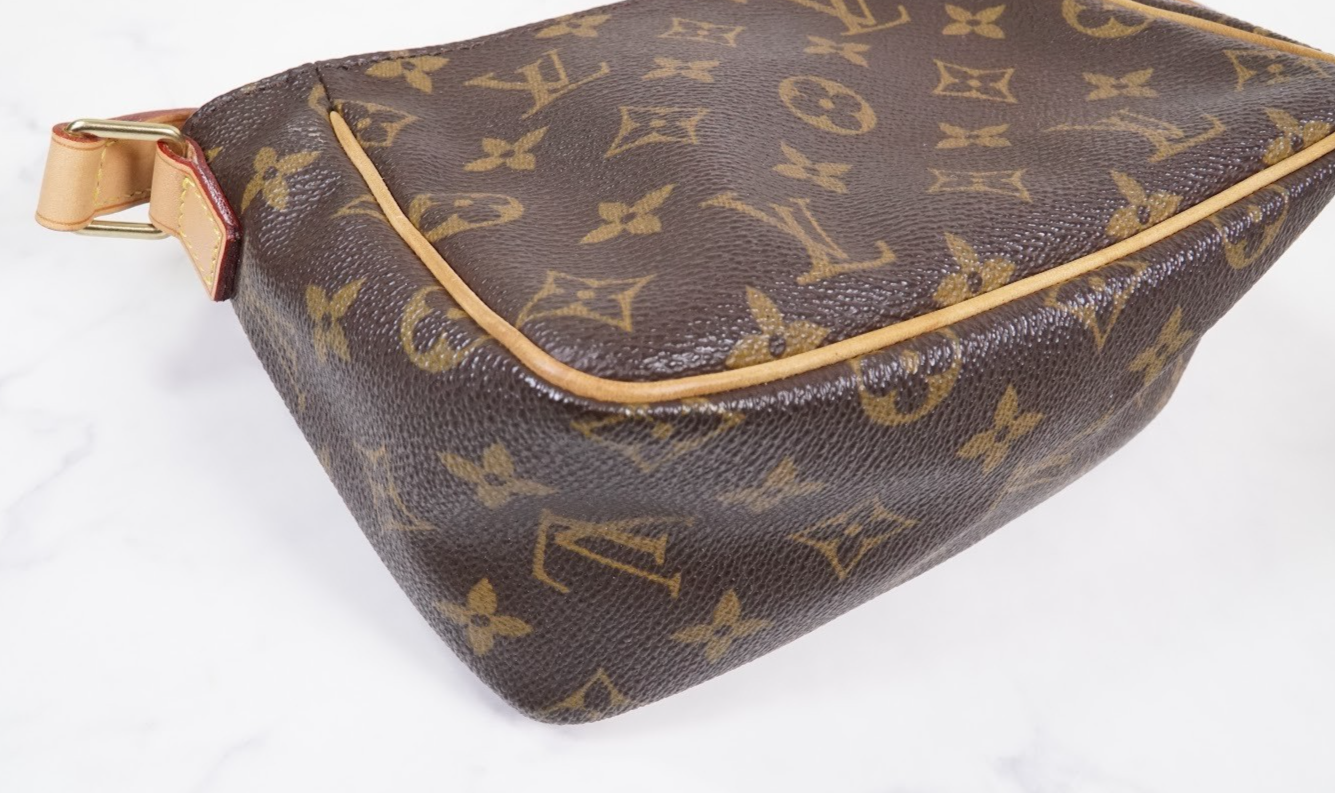 [Rank AB] LOUIS VUITTON Monogram Viva Cite PM Shoulder Bag M51165 Brown Leather