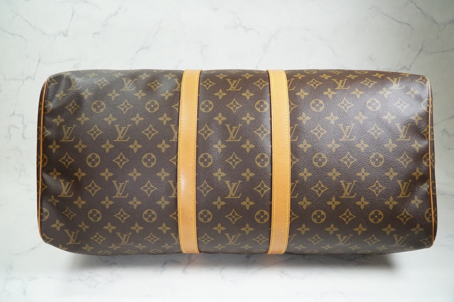 [AB] LOUIS VUITTON Monogram Keepall 55 Boston Bag M41424 Travel Duffle Leather