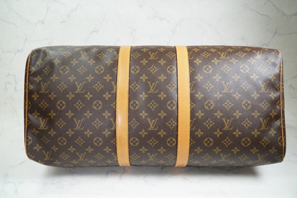 [AB] LOUIS VUITTON Monogram Keepall 55 Boston Bag M41424 Travel Duffle Leather