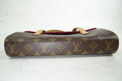 [AB Good] Louis Vuitton Monogram Sonatine Handbag M51902 Brown Canvas Authentic