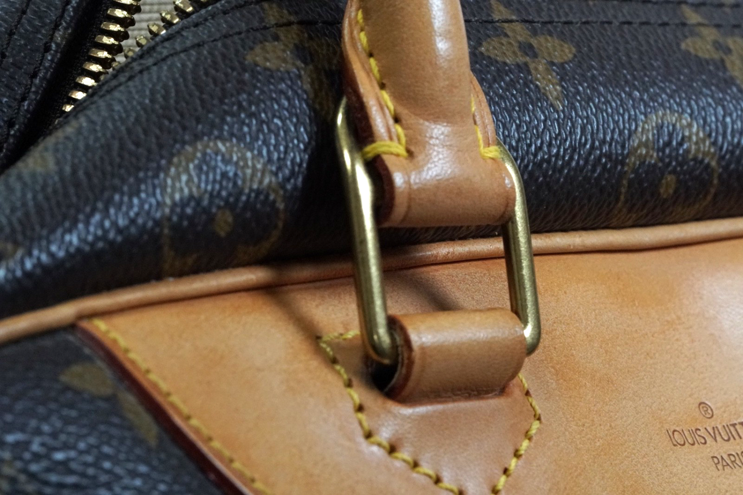 [AB Good] Louis Vuitton Monogram Deauville Bowling Vanity Handbag M47270 Auth