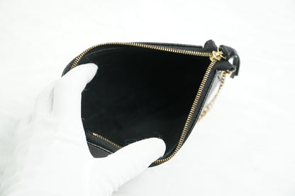 [Very Good] Louis Vuitton Empreinte Mini Pochette Accessoires Black Beige M80732