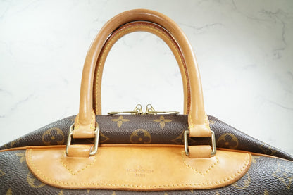 [Rank AB] Louis Vuitton Deauville M47270 Monogram Canvas Handbag Auth Vintage