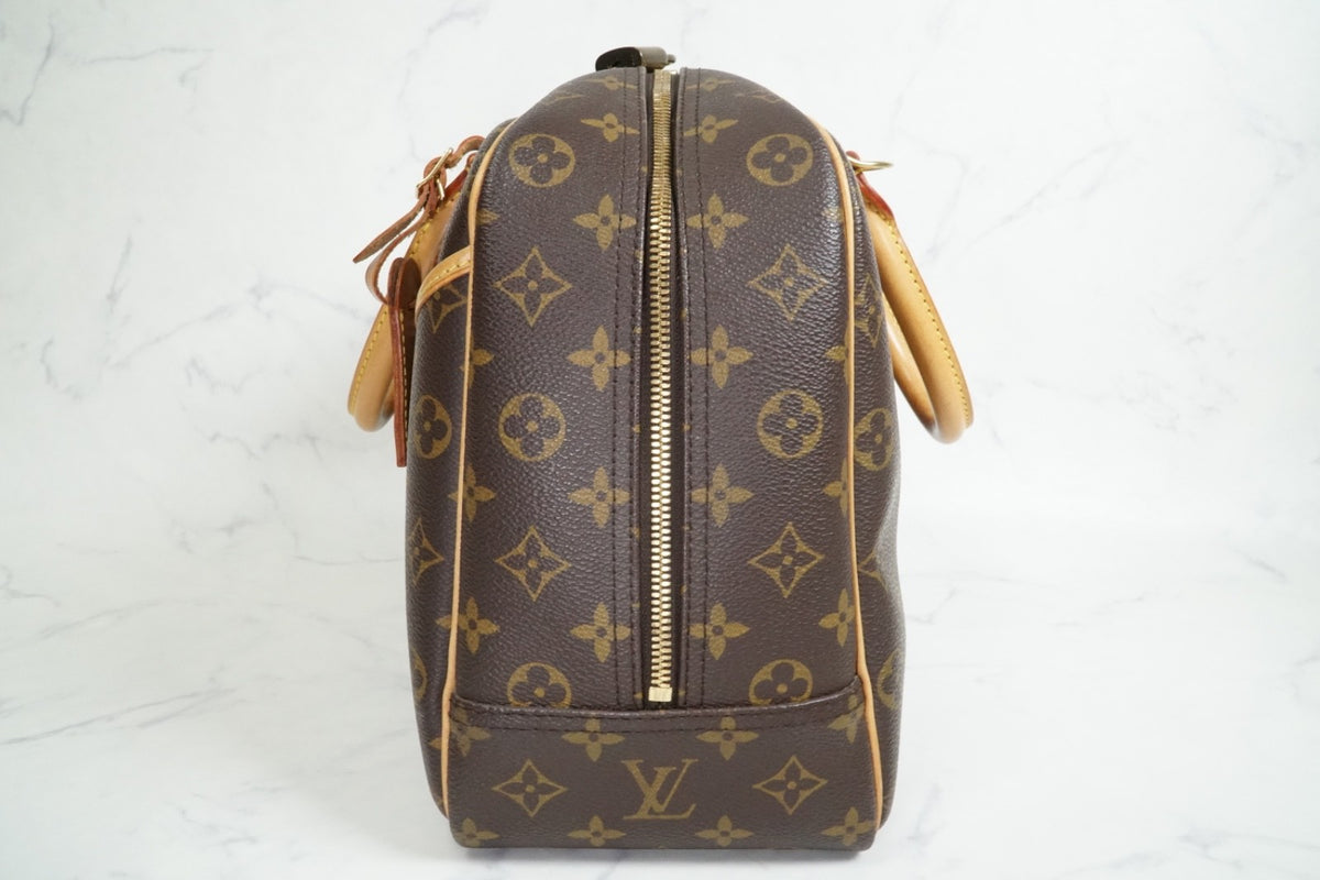 [AB Good] Louis Vuitton Monogram Deauville Bowling Vanity Handbag M47270 Auth