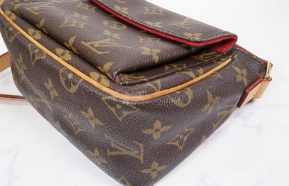 [Rank AB] LOUIS VUITTON Monogram Viva Cite PM Shoulder Bag M51165 Brown Leather