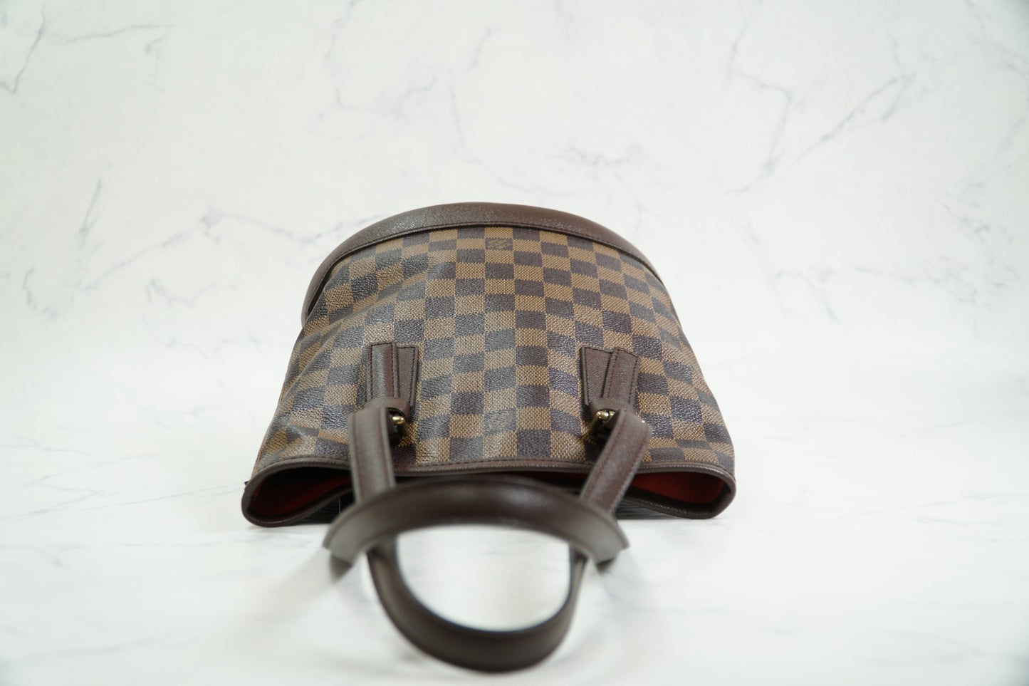 [Rank AB] Louis Vuitton Damier Ebene Marais PM N42240 Bucket Tote Bag Vintage