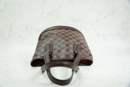 [Rank AB] Louis Vuitton Damier Ebene Marais PM N42240 Bucket Tote Bag Vintage