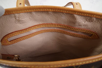 [Good] LOUIS VUITTON Monogram Bucket PM M42238 Shoulder Tote Bag Brown FL0052