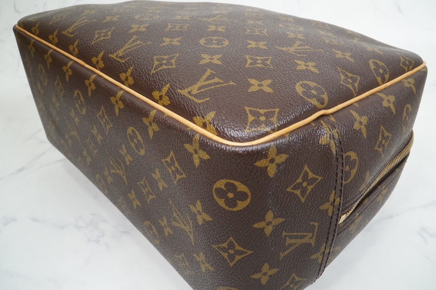 [AB Good] Louis Vuitton Monogram Deauville Bowling Vanity Handbag M47270 Auth