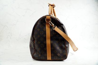 [Rank AB] LOUIS VUITTON Monogram Keepall Bandouliere 50 Travel Boston Bag M41416