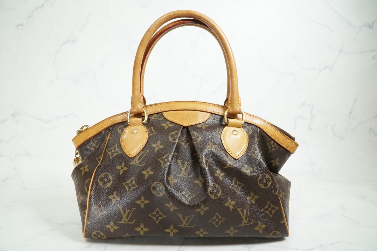 [AB Good] Louis Vuitton Monogram Tivoli PM Handbag M40143 Brown Vintage Canvas