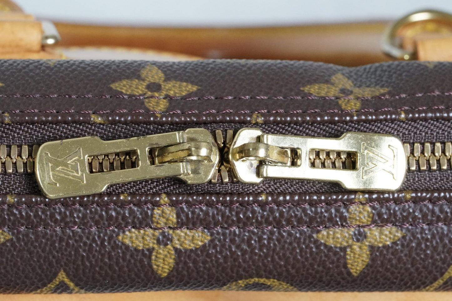 [Rank AB] Louis Vuitton Deauville M47270 Monogram Canvas Handbag Vintage Auth