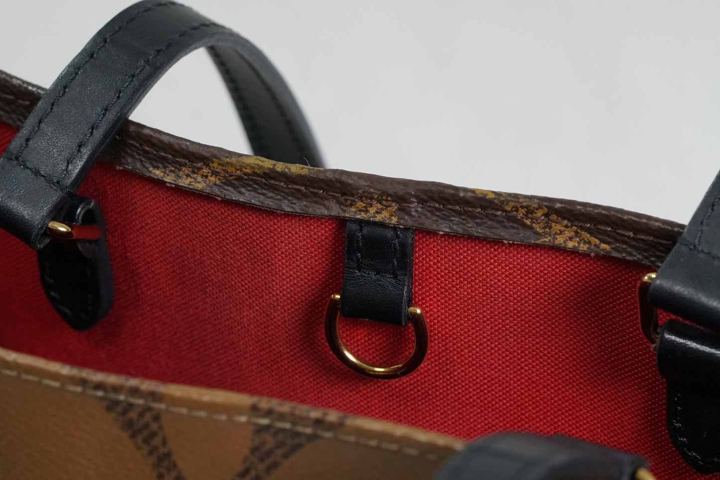 [Good] Louis Vuitton OnTheGo MM Monogram Giant Reverse Tote Bag M45321 Brown GLD