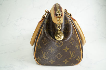 [AB Good] Louis Vuitton Monogram Tivoli PM Handbag Brown Canvas M40143 Authentic