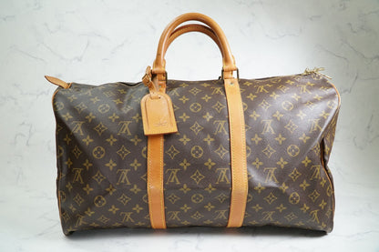 [Good] Louis Vuitton Monogram Keepall 50 Travel Boston Bag M41426 France VI882