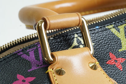 [AB] Louis Vuitton Monogram Multicolore Alma PM Black Handbag M92646 Authentic