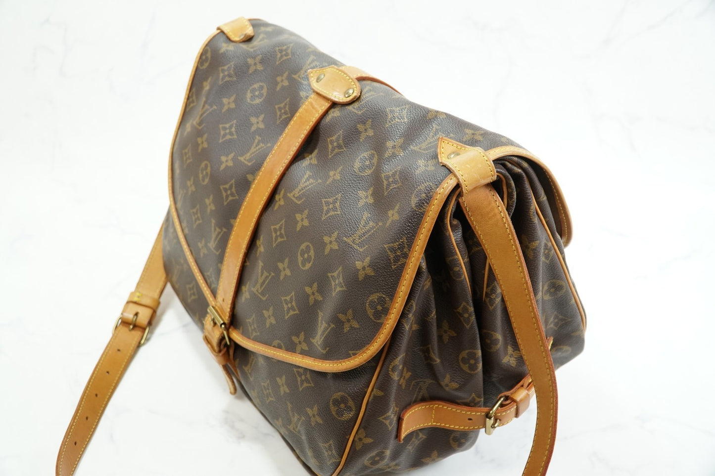[Good] Louis Vuitton Monogram Saumur 35 Shoulder Bag M42254 Vintage Authentic
