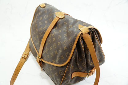 [Good] Louis Vuitton Monogram Saumur 35 Shoulder Bag M42254 Vintage Authentic