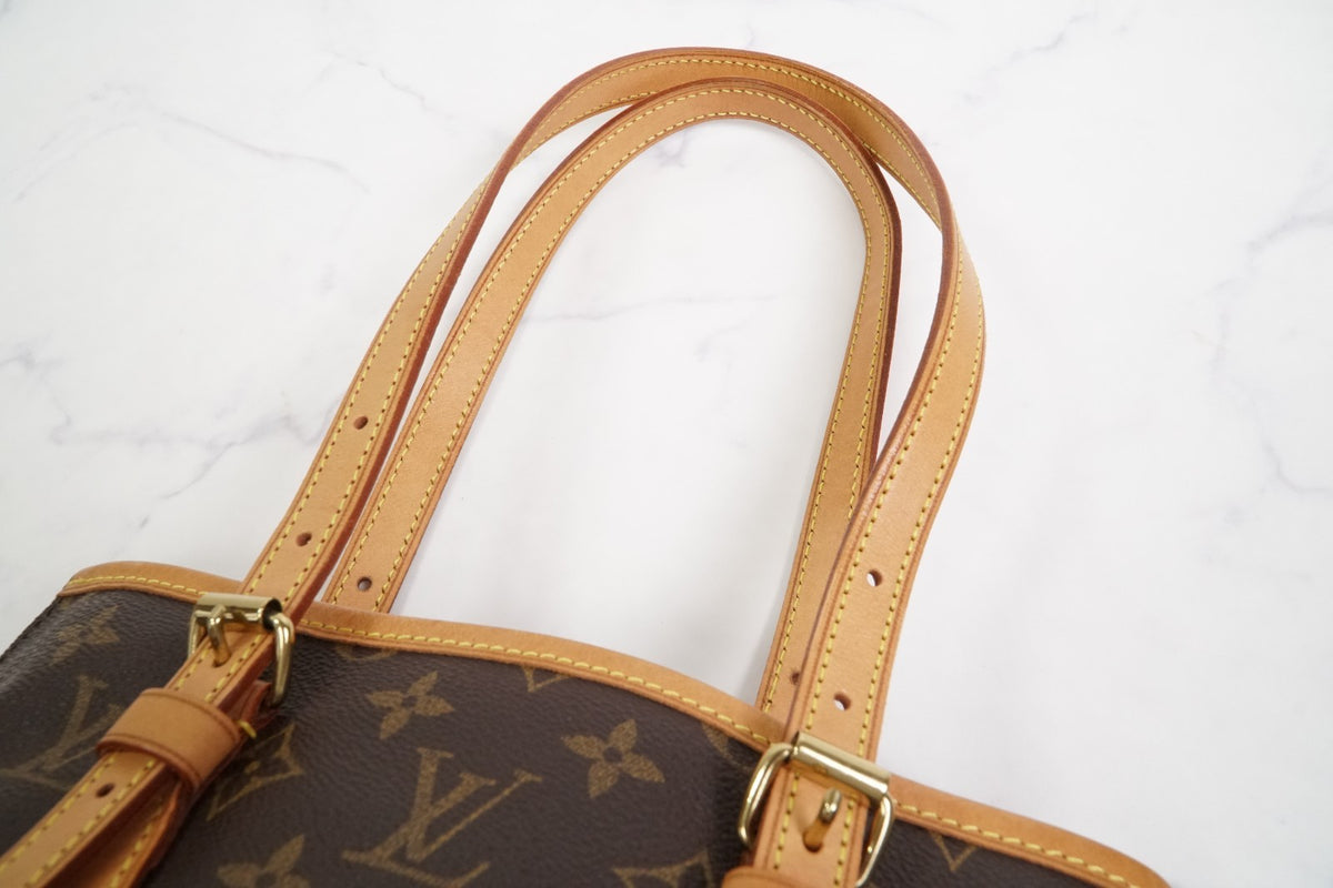 [Good] LOUIS VUITTON Monogram Bucket PM M42238 Shoulder Tote Bag Brown FL0052