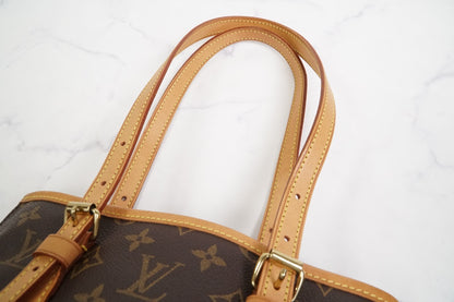 [Good] LOUIS VUITTON Monogram Bucket PM M42238 Shoulder Tote Bag Brown FL0052