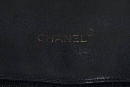 CHANEL Matelasse Half Moon Chain Shoulder Bag Lambskin Black GHW Vintage