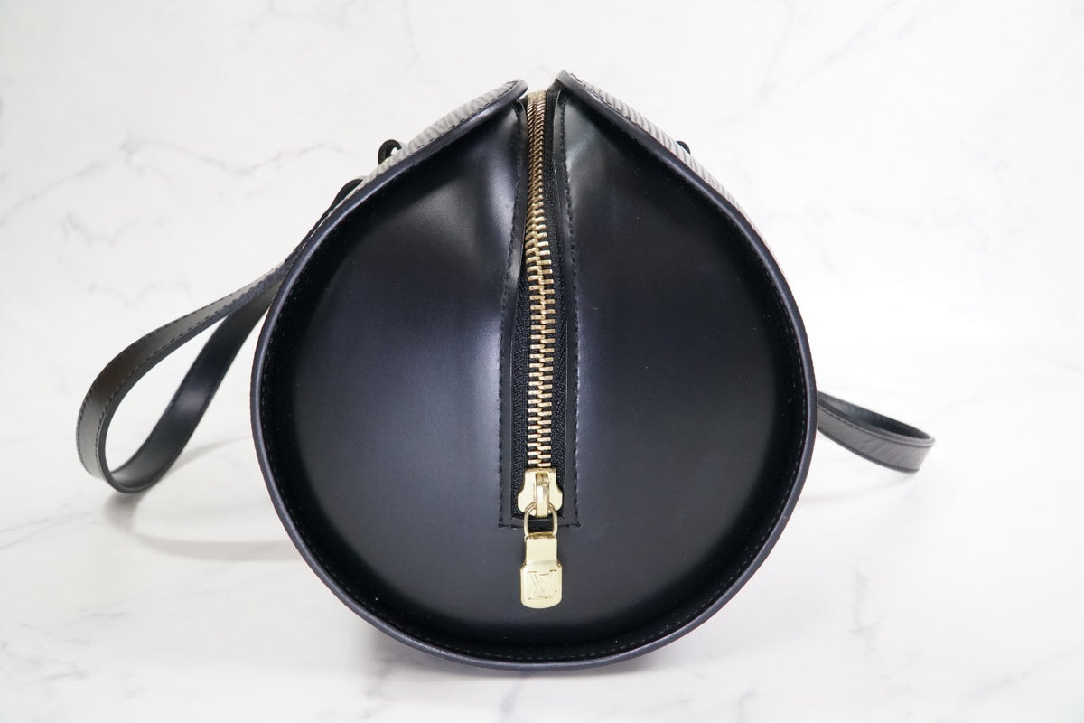[Rank AB] LOUIS VUITTON Epi Soufflot Shoulder Bag Noir M52222 w/Pouch Dust Bag