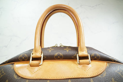 [Rank AB] Louis Vuitton Deauville M47270 Monogram Canvas Handbag Auth Vintage